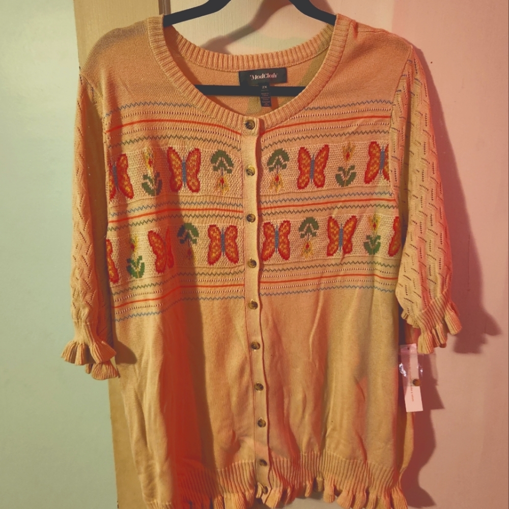 Modcloth butterfly sweater